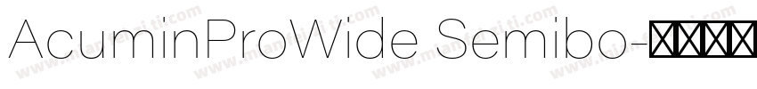 AcuminProWide Semibo字体转换